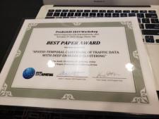 best paper reward at PredictGIS 2019 workshop
