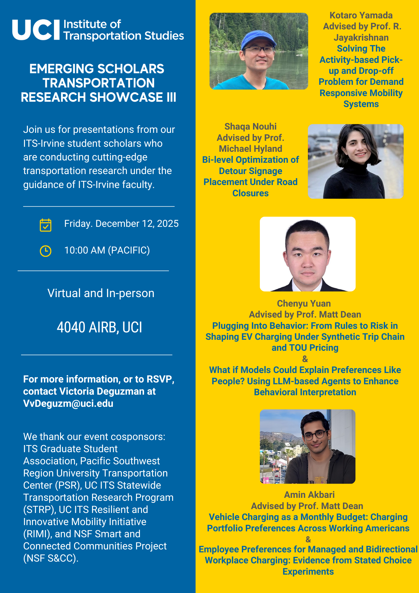 Emerging Scholars Transportation Research Showcase III - dec 12