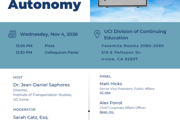 Trends in Autonomy Colloquium